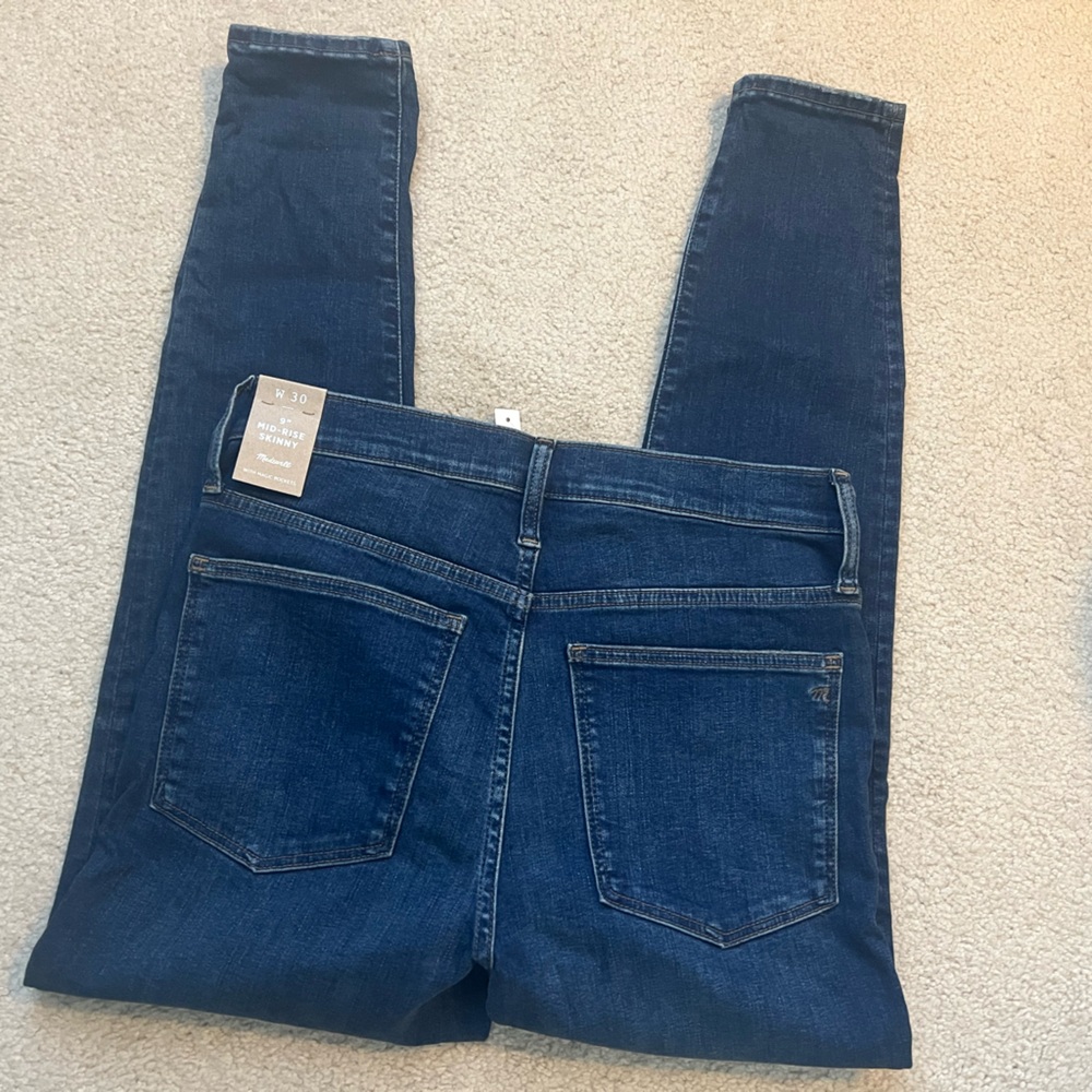 Madewell mid rise skinny jeans size 30 NWT
